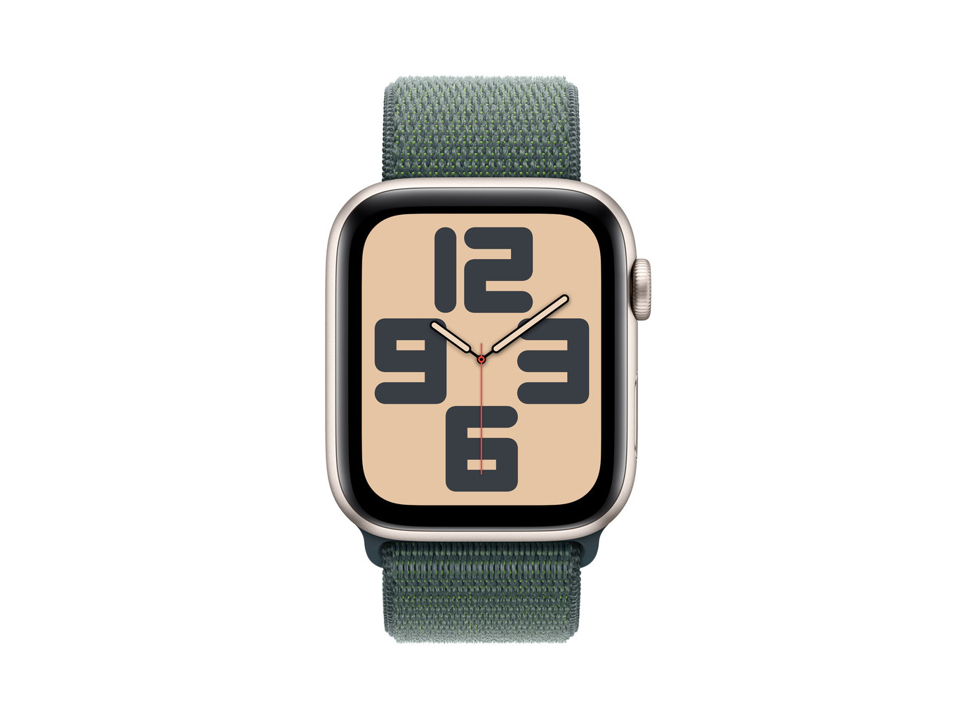 APPLE WATCH SE GPS 44MM ALUMINÍO LUZ DAS ESTRELAS COM BRACELETE SPORT LOOP VERDE LAGO