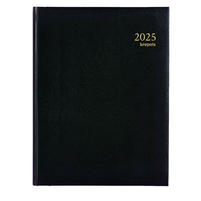 Agenda Lima Ambassador - 1 jour par page - 17 x 22 cm - noir - Brepols