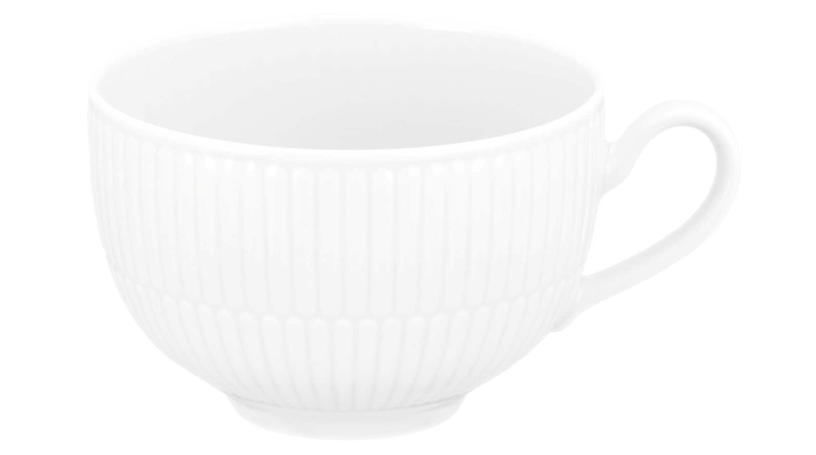Seltmann Weiden Milchkaffeetasse AMINA 6er Set Porzellan weiß