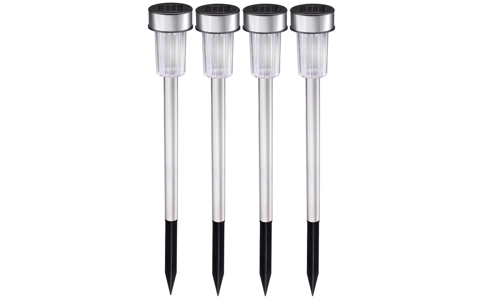 Grundig  Solarleuchten Edelstahl 4er-Set