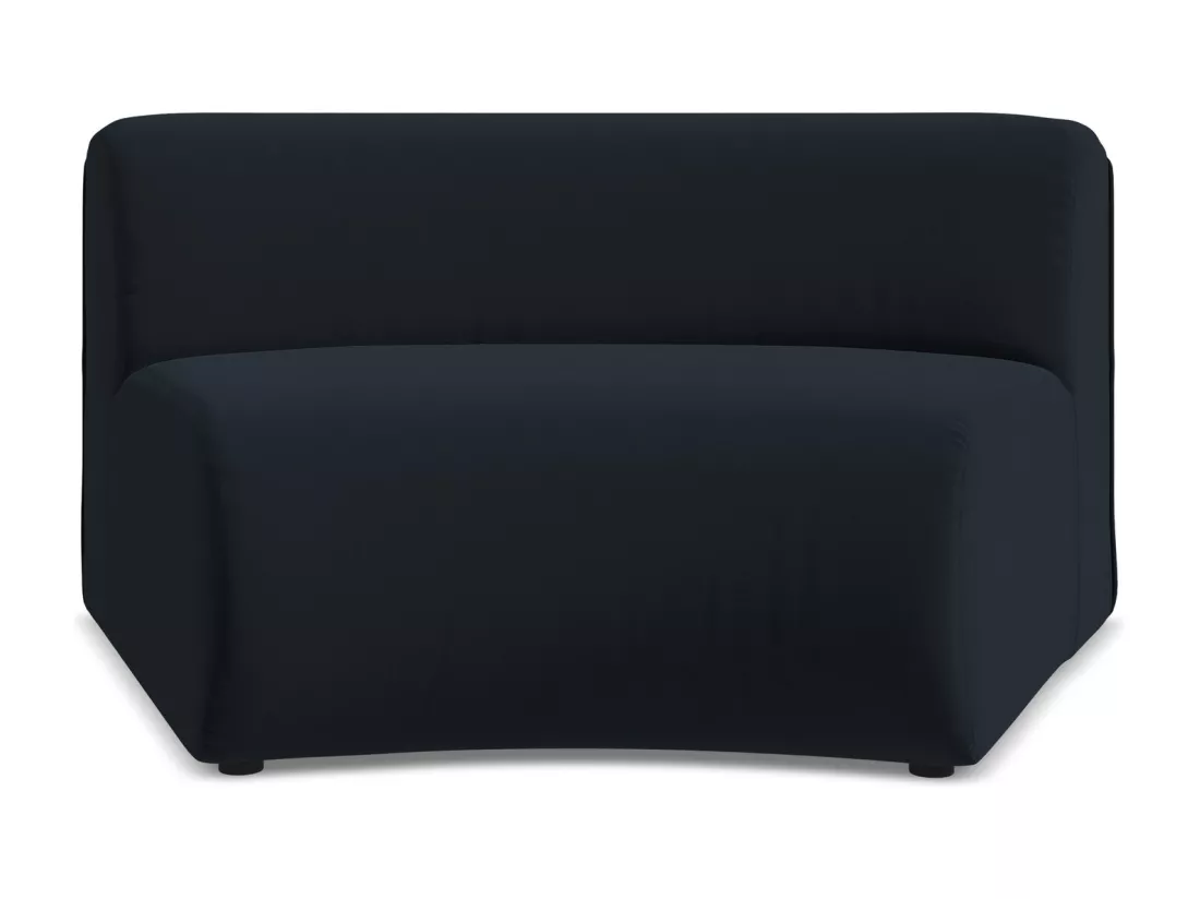 Fauteuil d'angle pour canapé modulable en velours - bleu royal - EKAHI