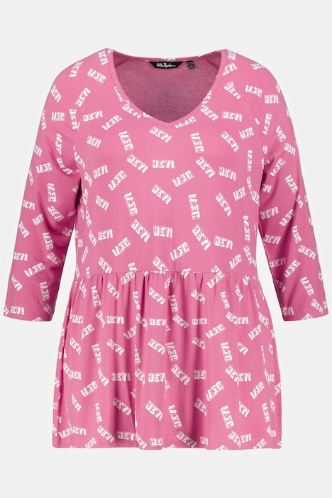 Shirt, HEY, A-Linie, Volant, V-Ausschnitt, 3/4-Arm