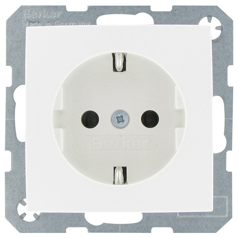 Berker S.1 wandcontactdoos RA inbouw Glanzend wit