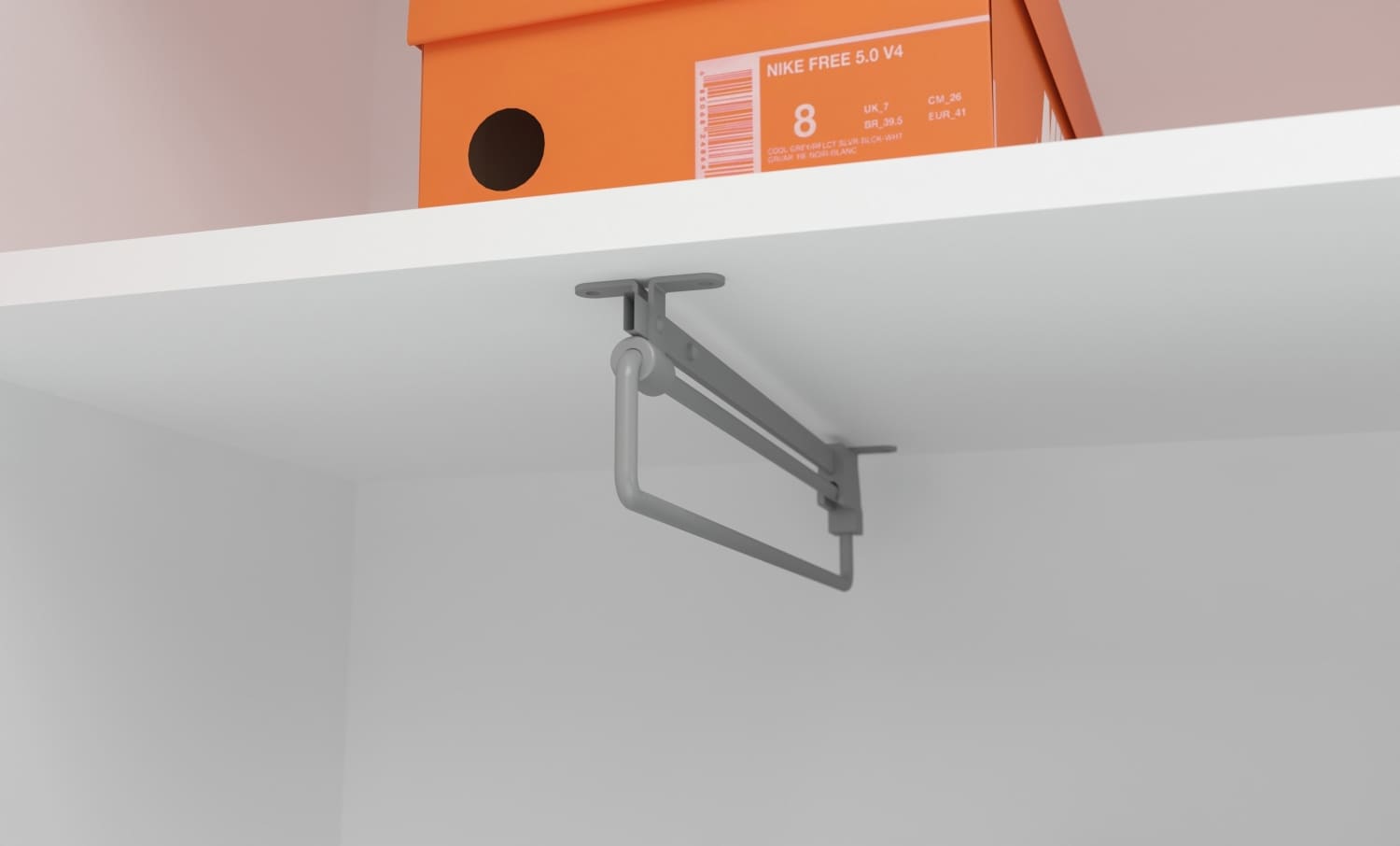 Garderobenschrank Torino 54 x 190 cm weiß/grau