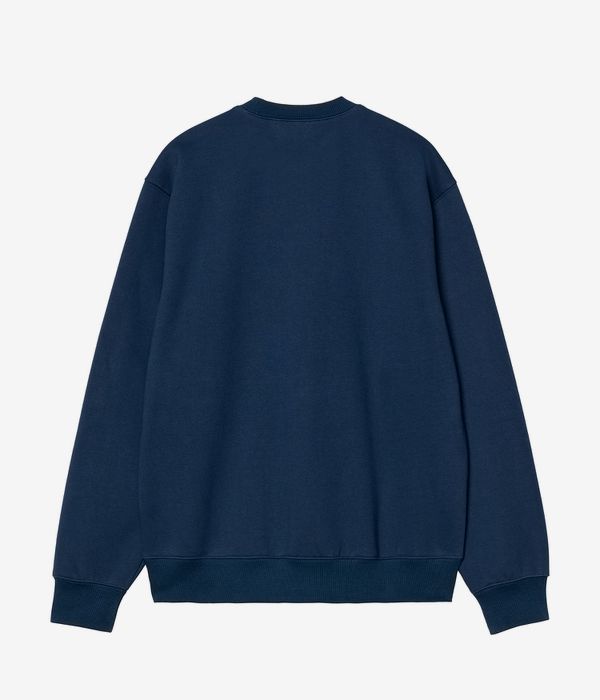 Carhartt WIP Basic Sweatshirt (ink air yellow) online kaufen | skatedeluxe