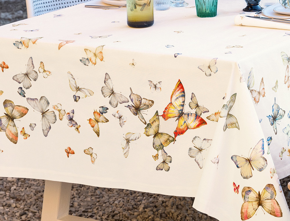 Linge de table-Envol de papillons
