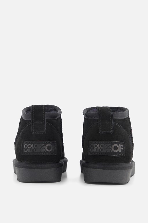 Colors of California Gevoerde boots zwart Suede