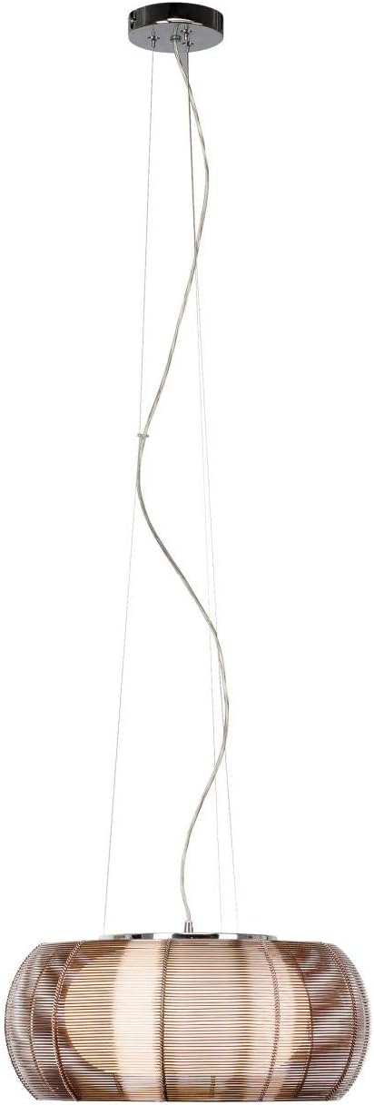 BRILLIANT Lampe Relax Pendelleuchte 40cm bronze/chrom | 2x A60, E27, 30W, g.f. Normallampen n. ent. | In der Höhe einstellbar/Kabel kürzbar | Für LED-Leuchtmittel geeignet