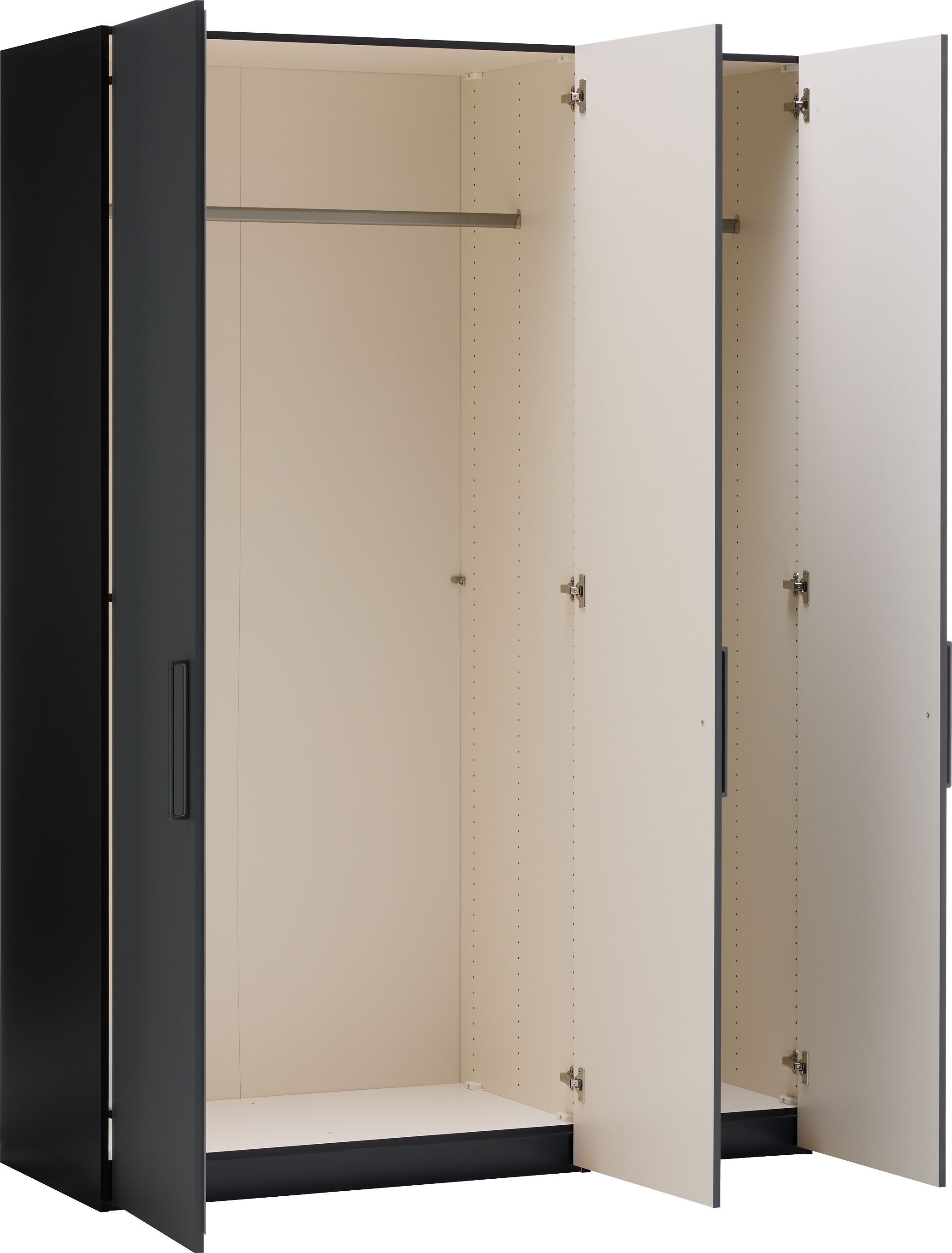MODUL Drehtürenschrank - Anthrazit / B: 153.0 cm x T: 59.0 cm x H: 220.0 cm