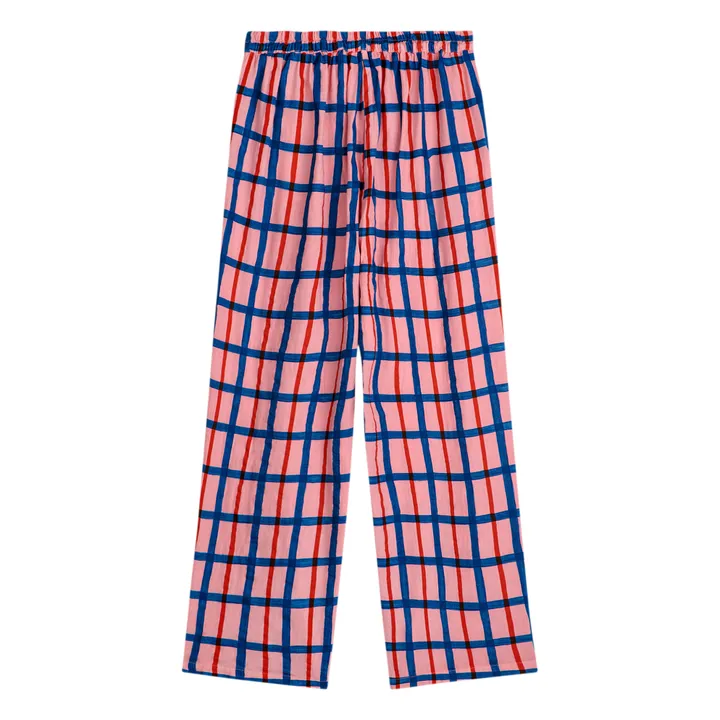 Bobo Choses Pantalon Carreaux Coton et Lin - Collection Femme  | Rose