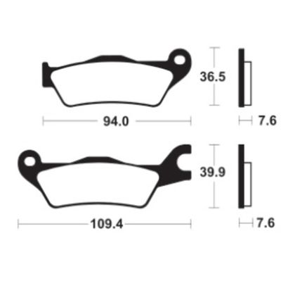 Plaquettes de freins Tecnium MA451