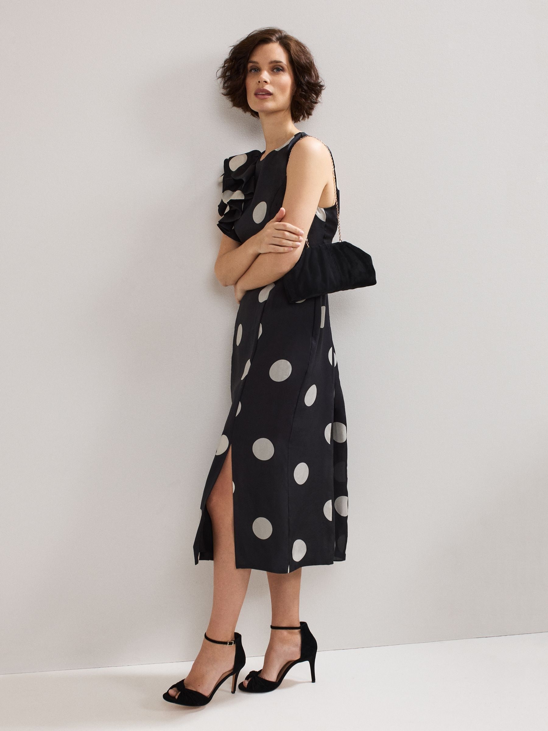 Phase Eight Suede Clutch Bag
