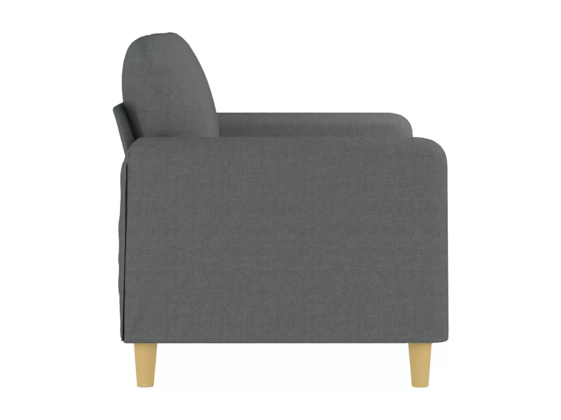 Canapé à 2 places Gris foncé 120 cm Tissu