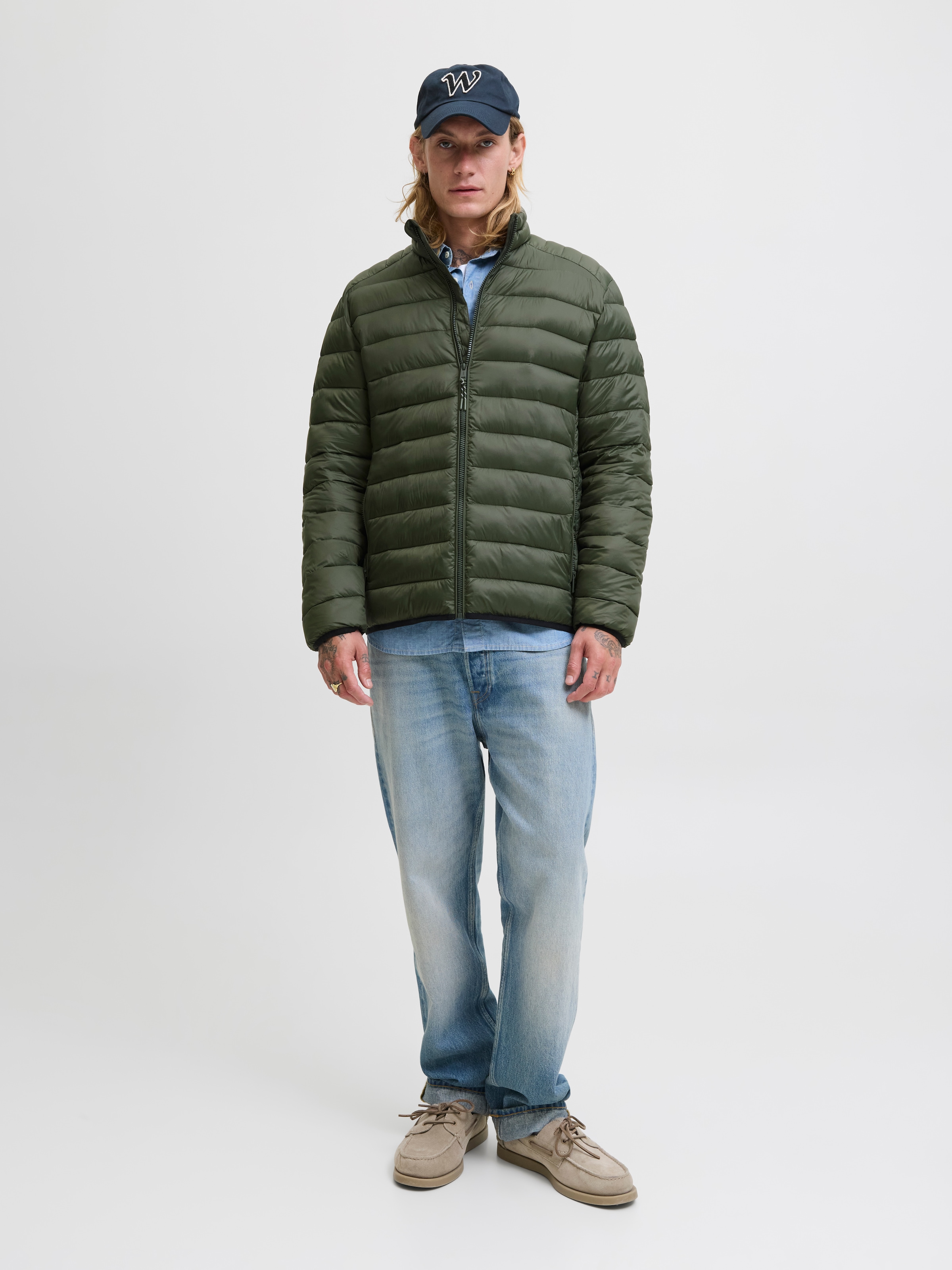 Jack & Jones Steppjacke »JJEBRADLEY LIGHT PUFFER COLLAR NOOS« ohne Kapuze