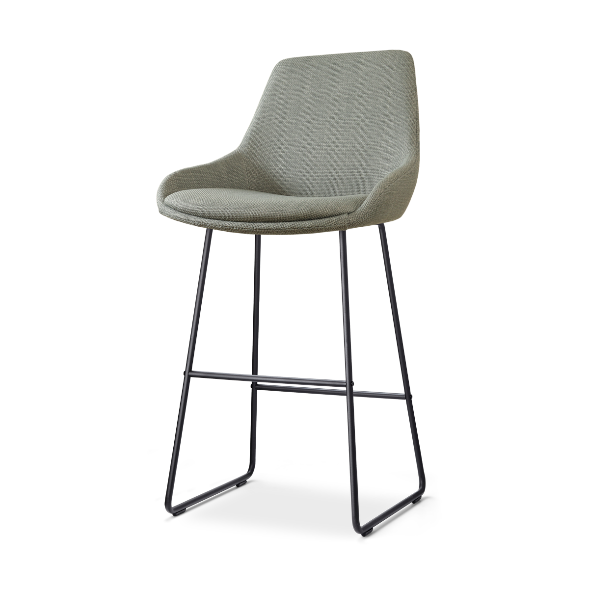 Barkruk Nino-Isa licht groen - zwart onderstel - 75 cm