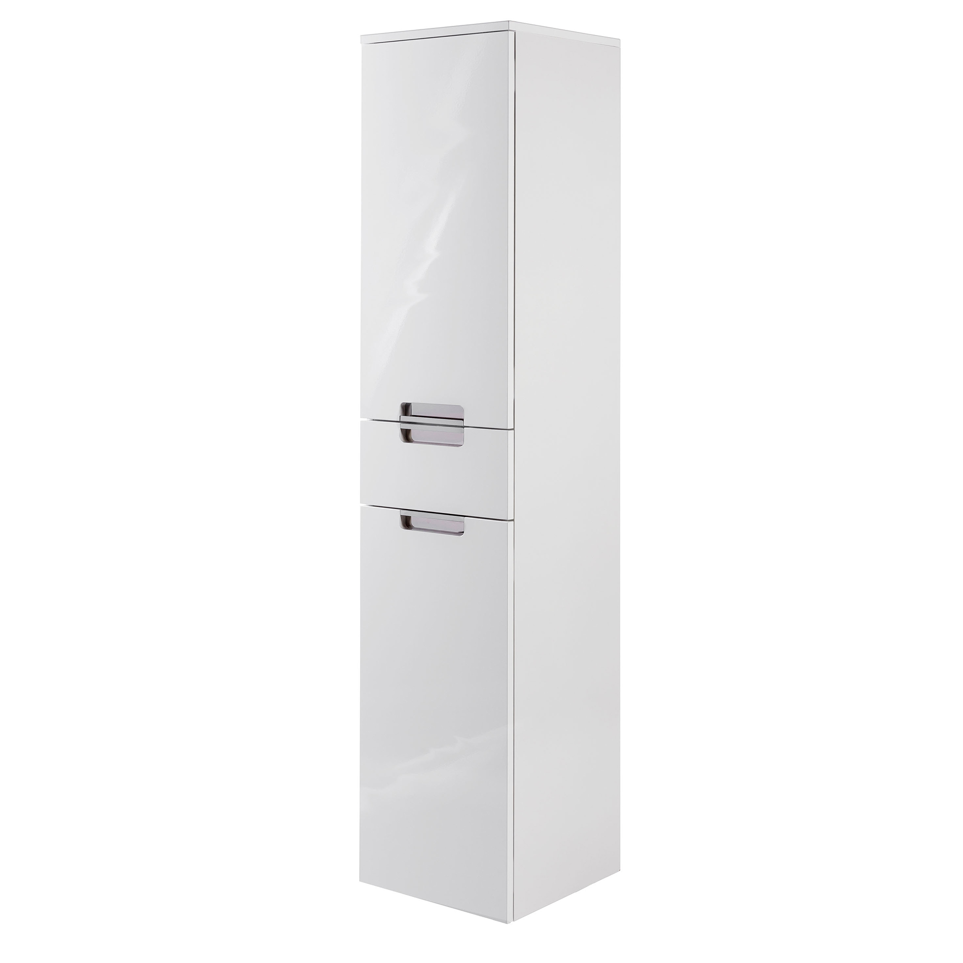 Hochschrank - weiß Hochglanz - 33 cm
