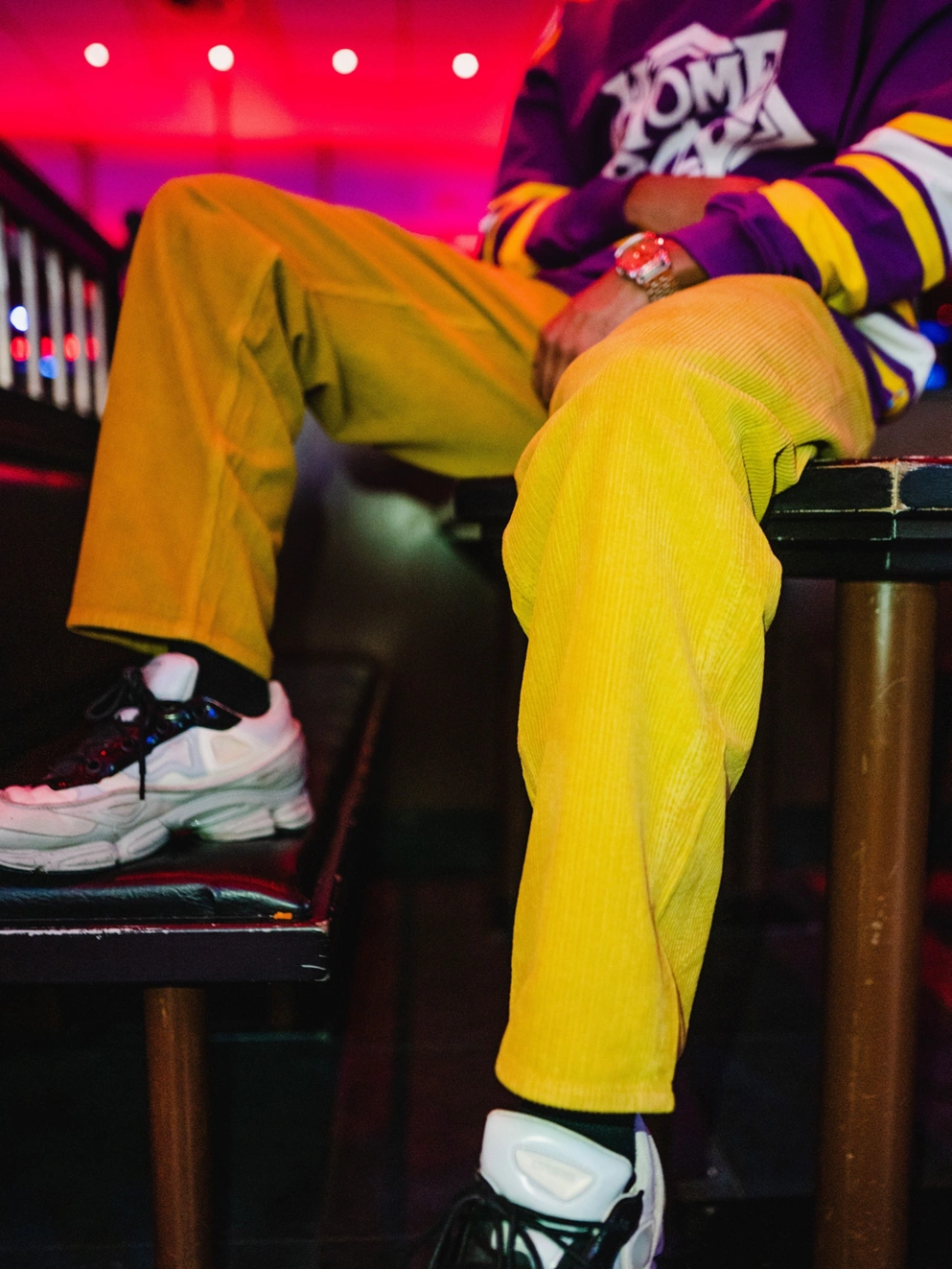 Homeboy X-Tra BAGGY Cord Pants yellow