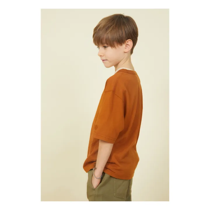 SMALLABLE BASICS T-Shirt Garçon Oversize Coton Bio | Noisette