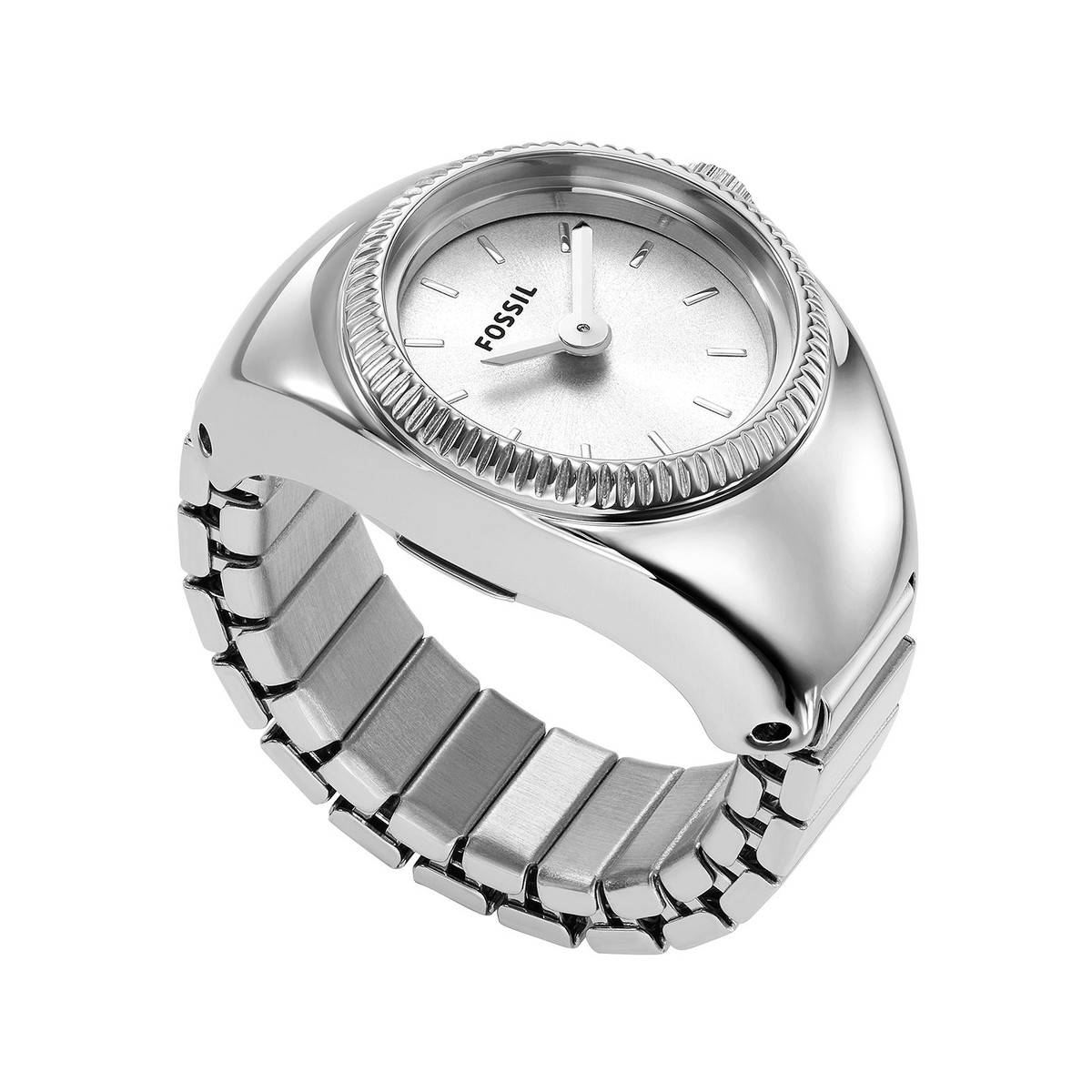 Montre FOSSIL watch ring femme bracelet acier inoxydable argent