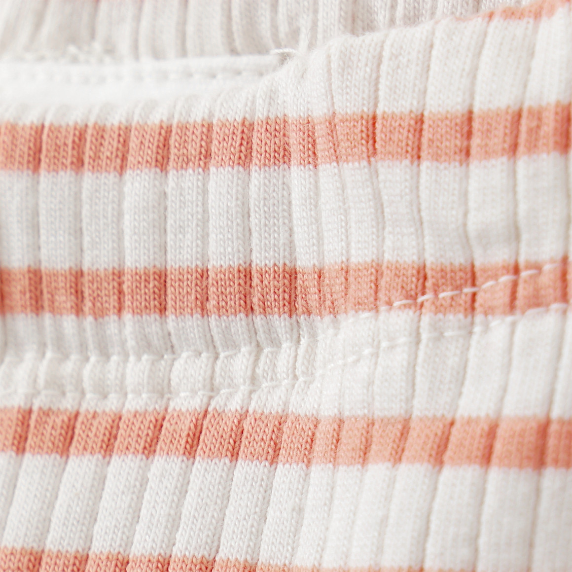 Topomini Pure Collection Newborn Leggings mit Rippstruktur terracotta / weiss