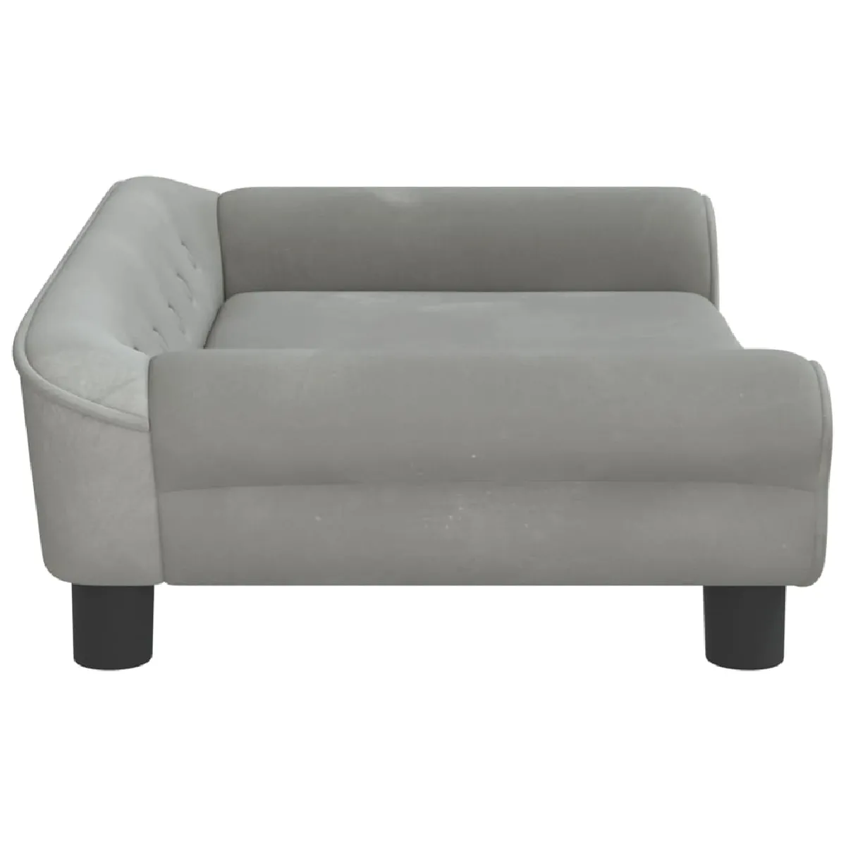 vidaXL Canapé Enfant Velours - Gris clair