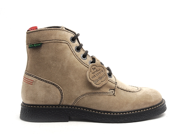 Kickers boots bottine plates femme kick legendary beige