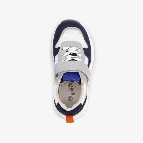 TwoDay leren jongens sneakers wit/blauw