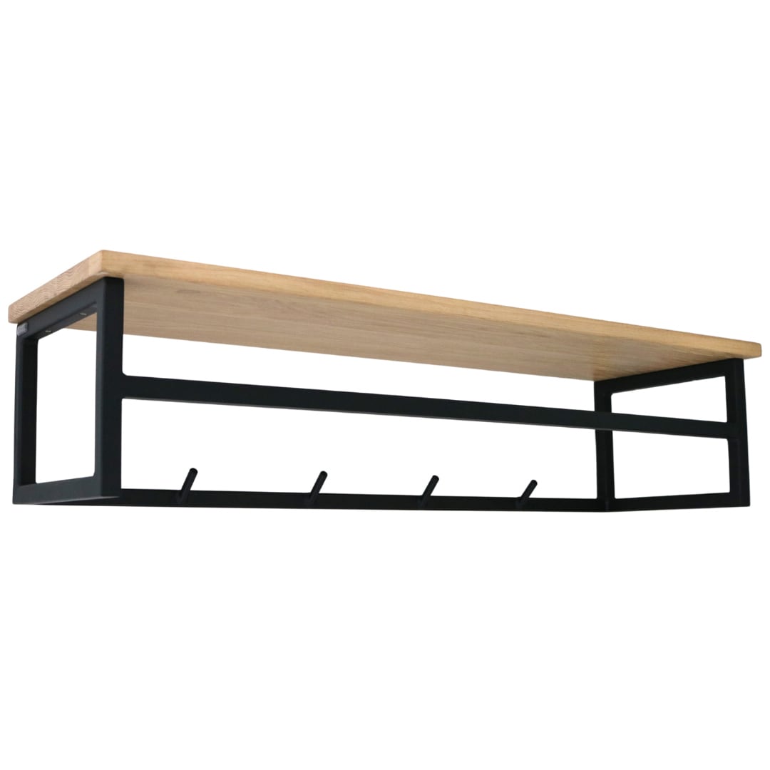 holz4home Wandgarderobe 92 x 22 cm Eiche braun