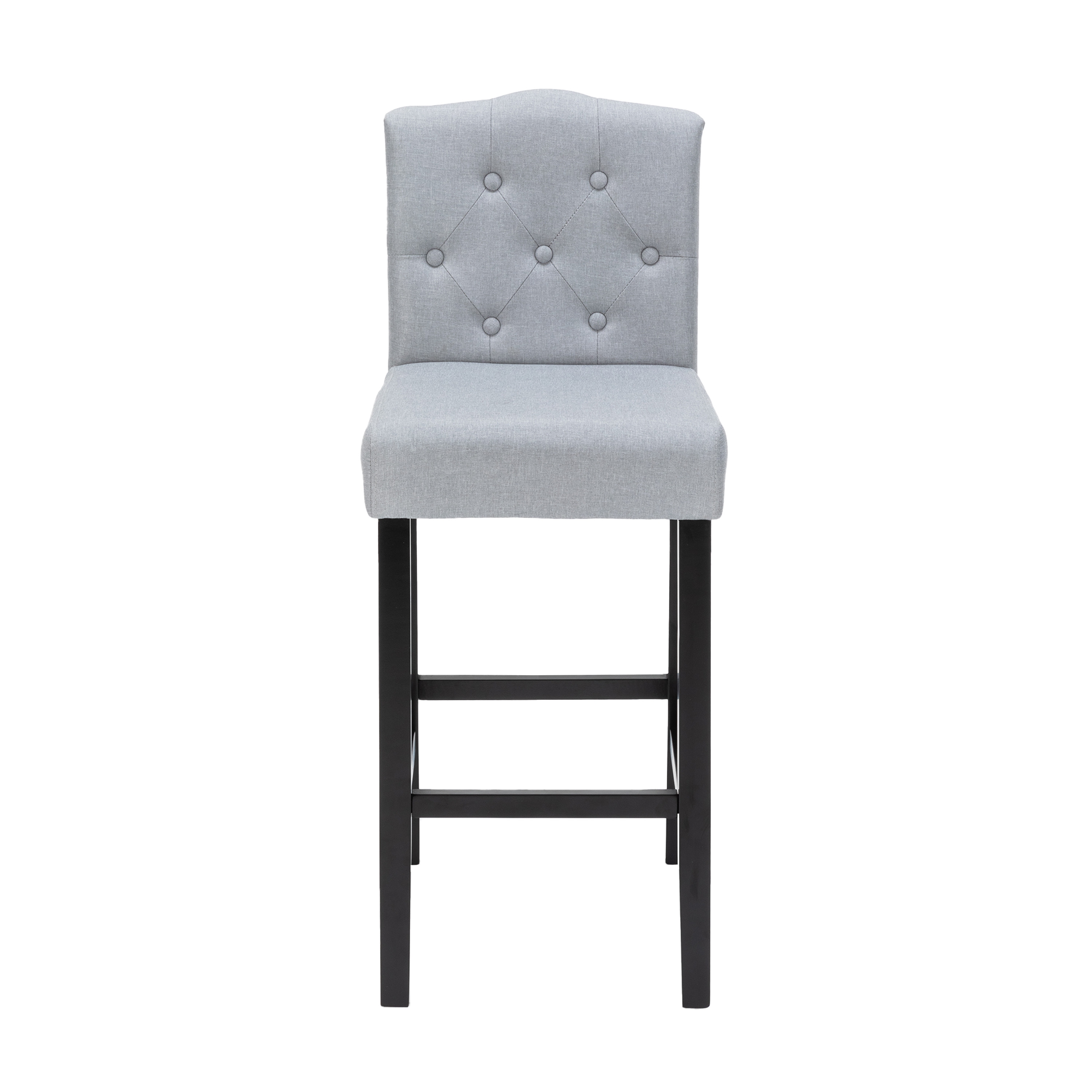 Barhocker WADE 2er Set grau/schwarz