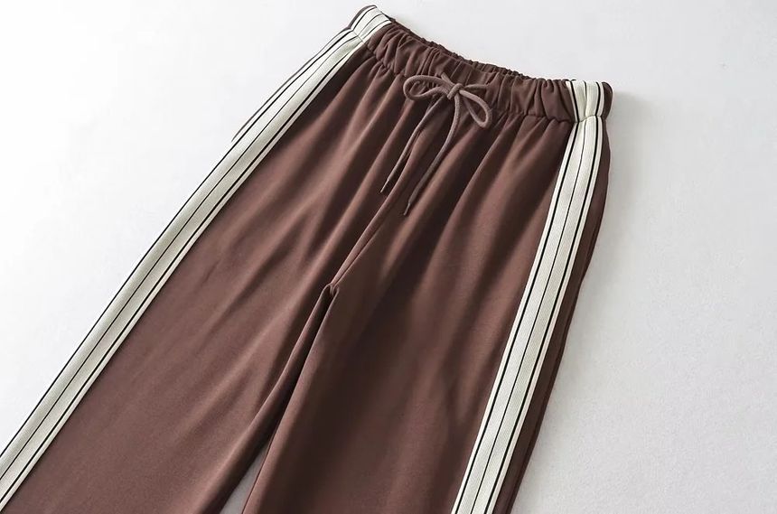 Opuscule - High Rise gestreepte losse joggingbroek