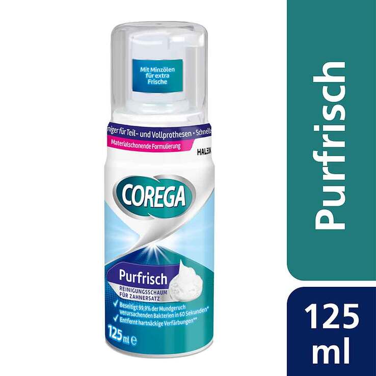 COREGA Purfrisch Reinigungsschaum, 125 ml