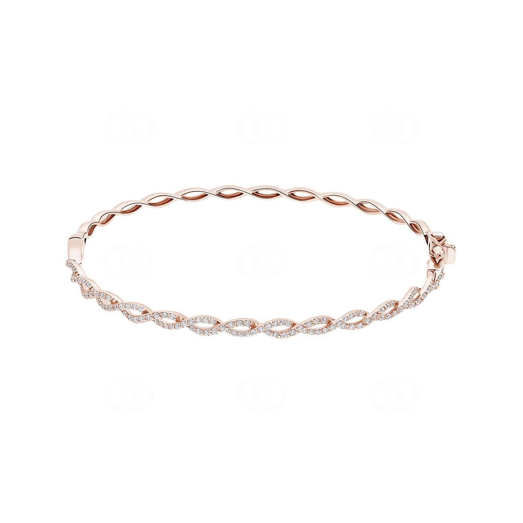 0.61 Karat Diamantarmreif 750/18 K Roségold