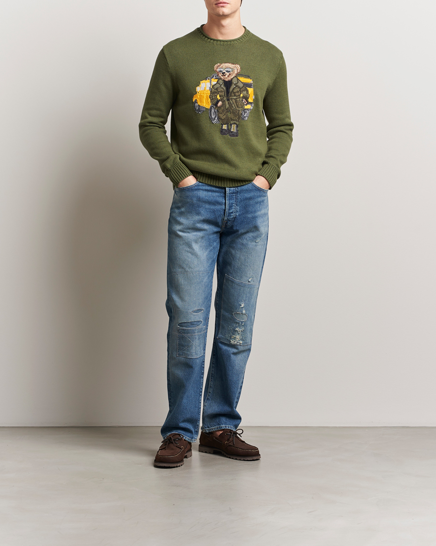 Polo Ralph Lauren Cotton Bear Pullover New Olive