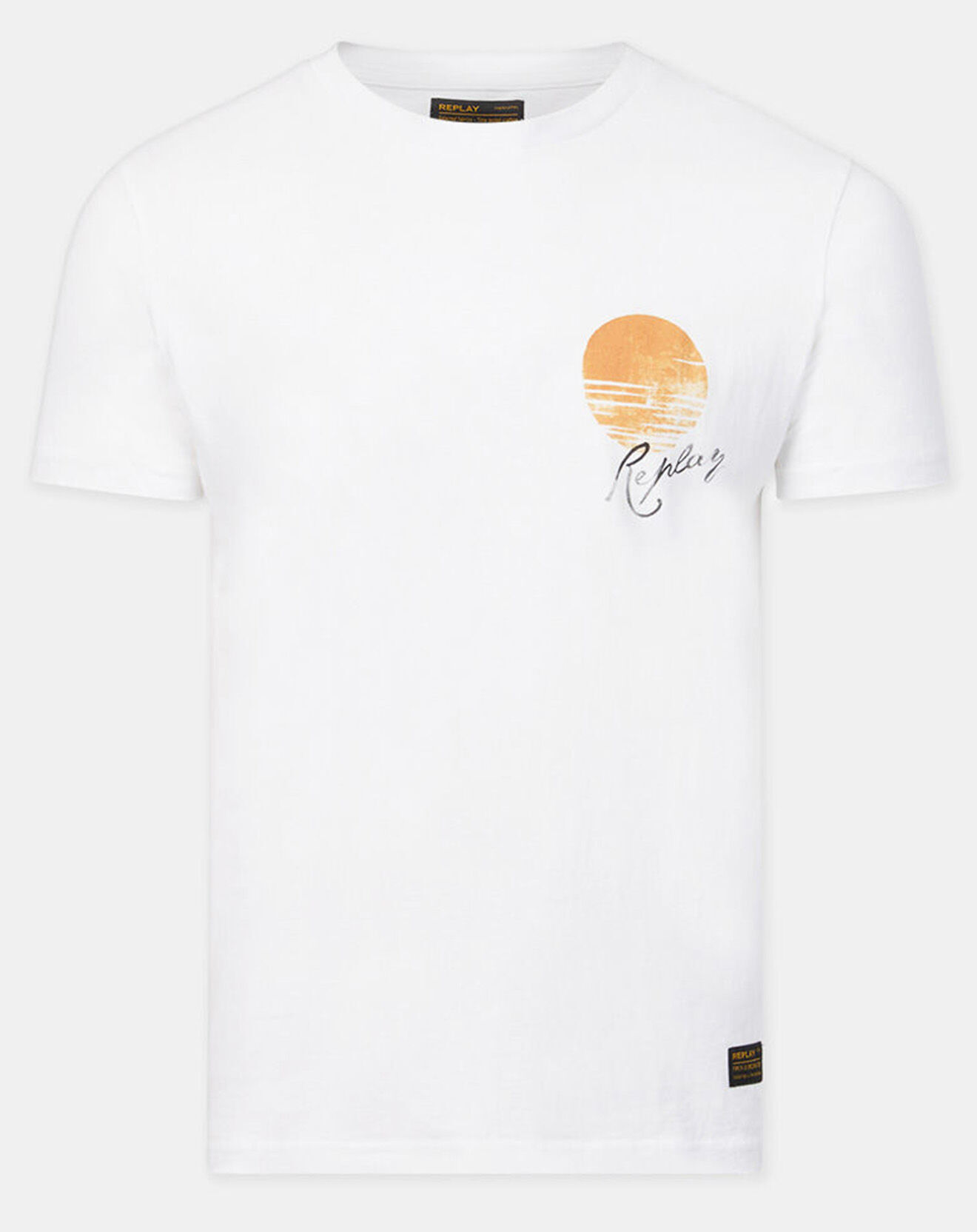 Replay T-Shirt tiger back blanc