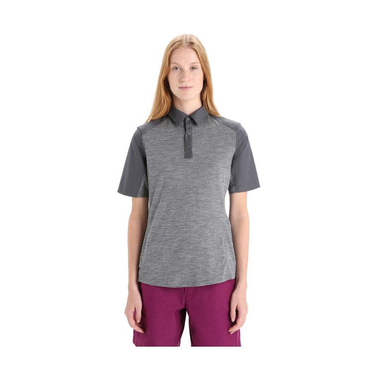 Icebreaker Hike SS Top Women Gritstone Heather/Monsoon
