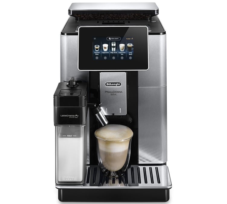 DELONGHI Primadonna Soul ECAM 610.75.MB Carafe à café + Mug Contigo OFFERT Garantie 5 ans Coloris:Argent
