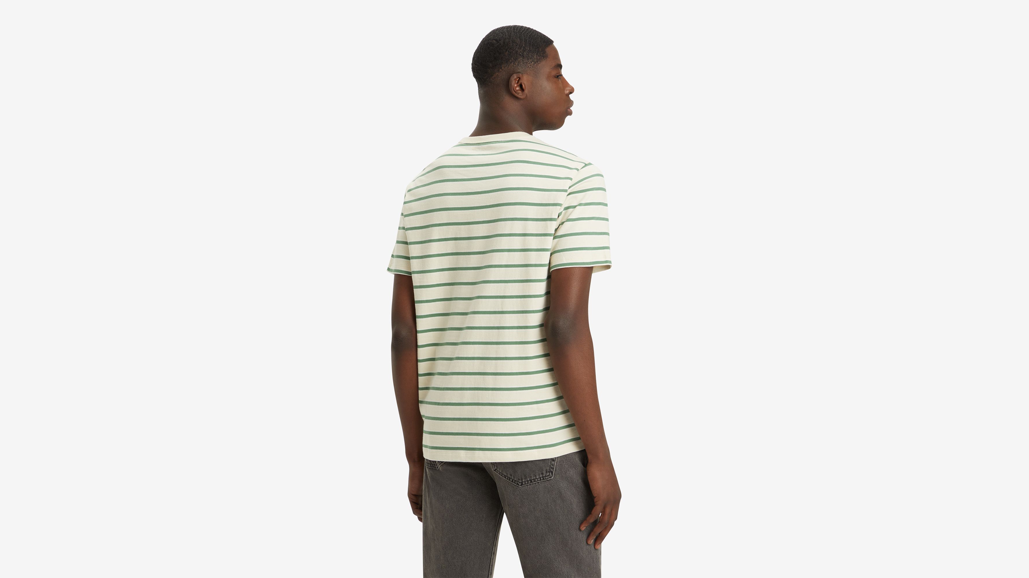 T-shirt Original Housemark - Avery Stripe Fog Jersey - Bleu