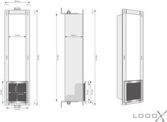 LoooX Closed inbouw reserverolhouder 6 rollen RVS