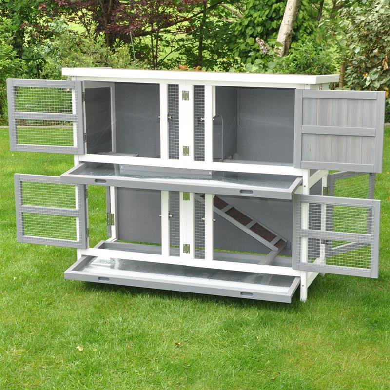 Nanook Hasenstall XL Linus faltbar grau 120x50x104 cm