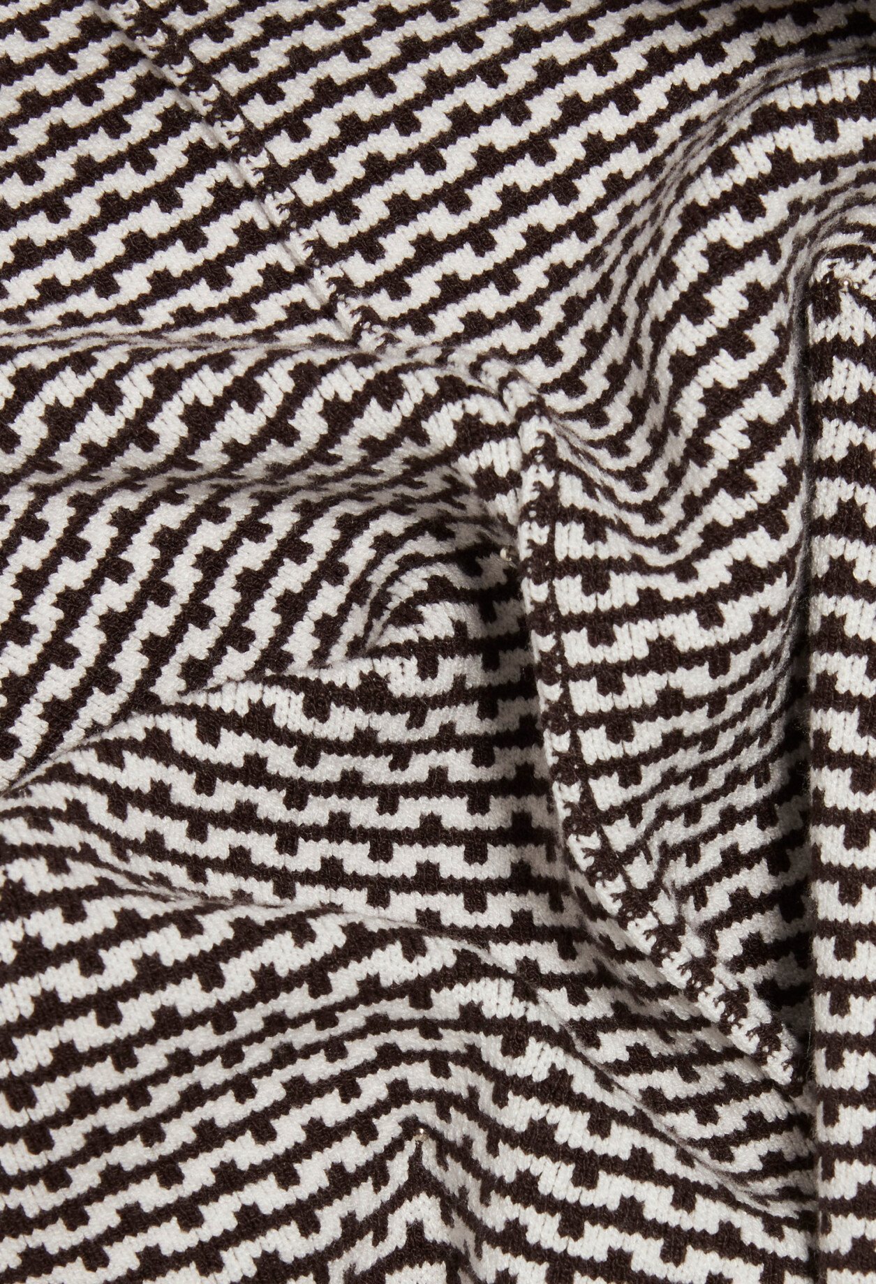 Pantalon maille jacquard bicolore