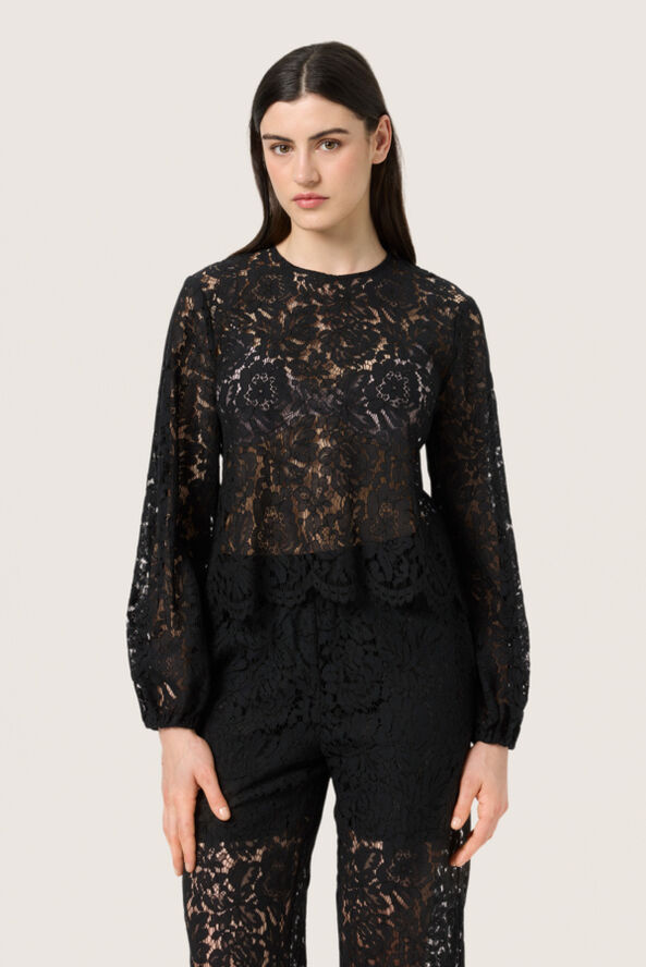 Soaked in Luxury SLHanni Blouse LS Black