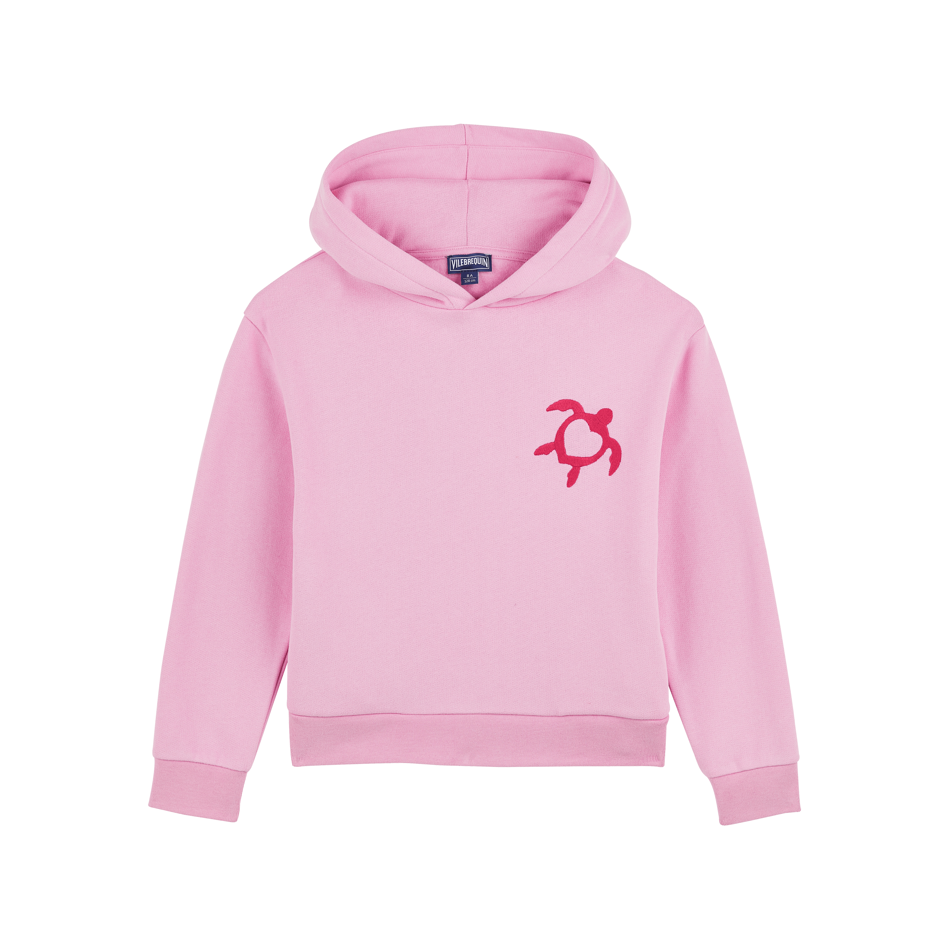 Sweat à Capuche Fille en Coton Organique Turtle Heart Tahiti