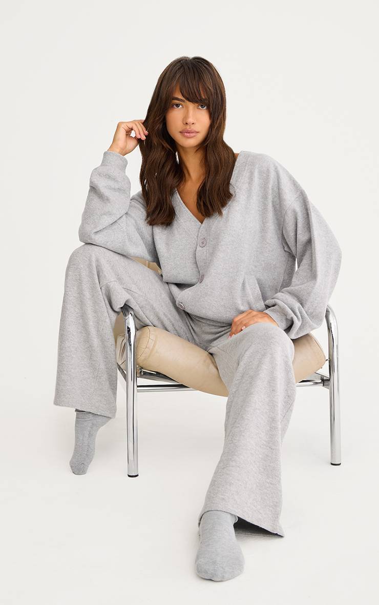 Gris Jogging À Poignets Surdimensionnés Avec Détails De Coutures
