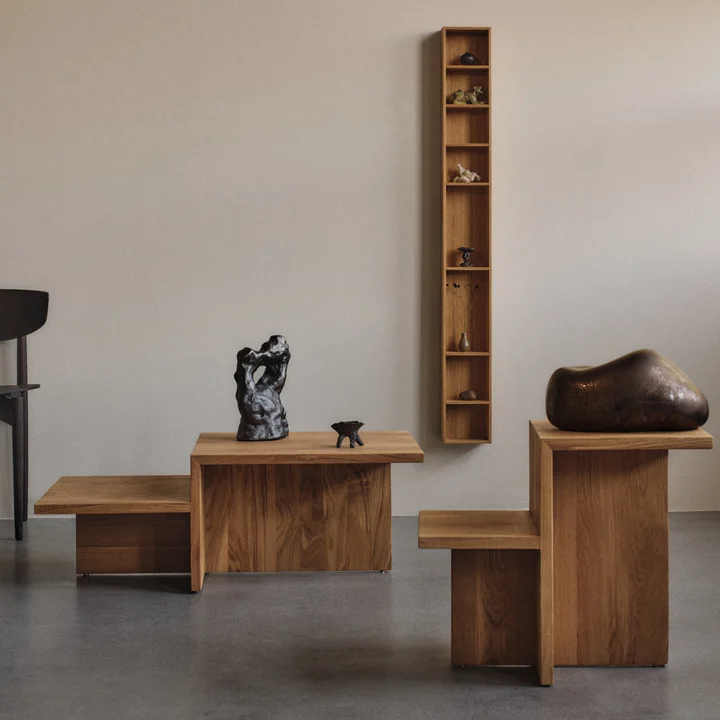 Ferm Living - Distinct Couchtisch, Travertin-Stein