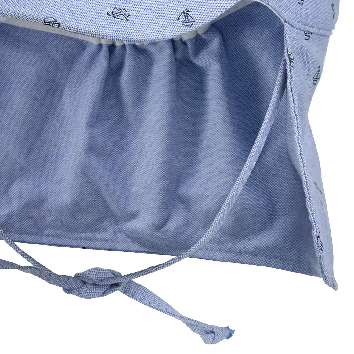 Topomini Baby Nackenkappe mit Booten blau / schwarz / rot