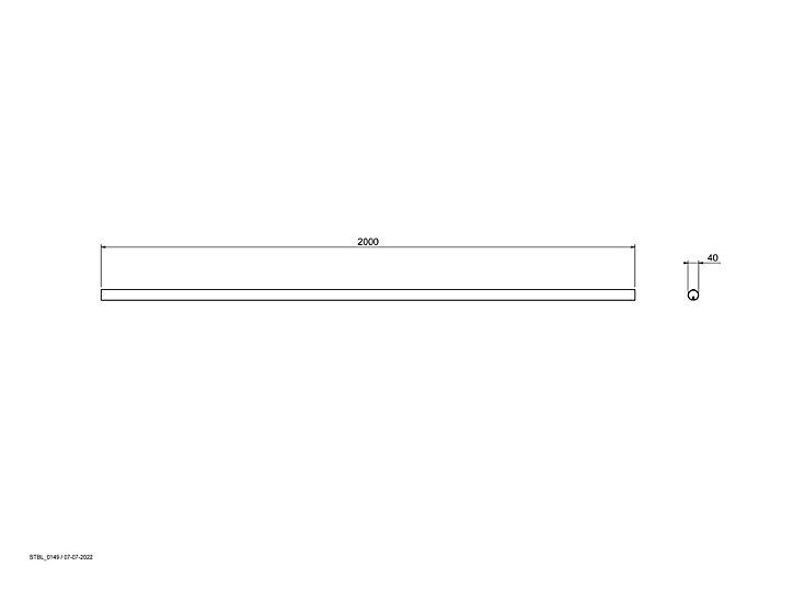 Rampe arrondie pour escalier FORTIA aluminium argent