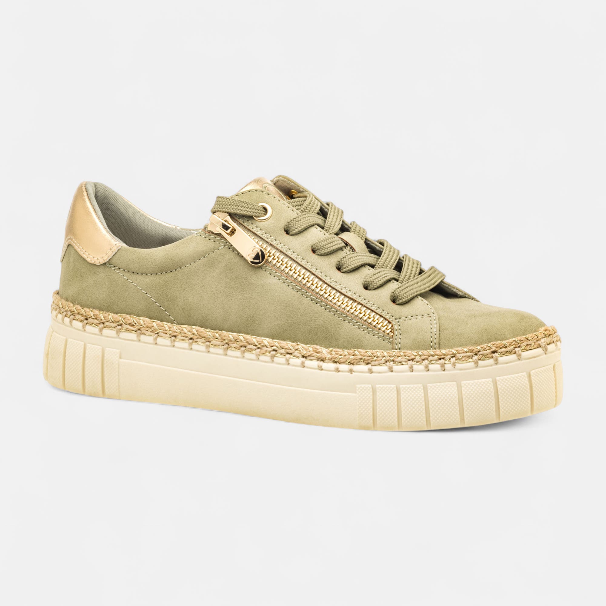 Baskets basses Femme kaki