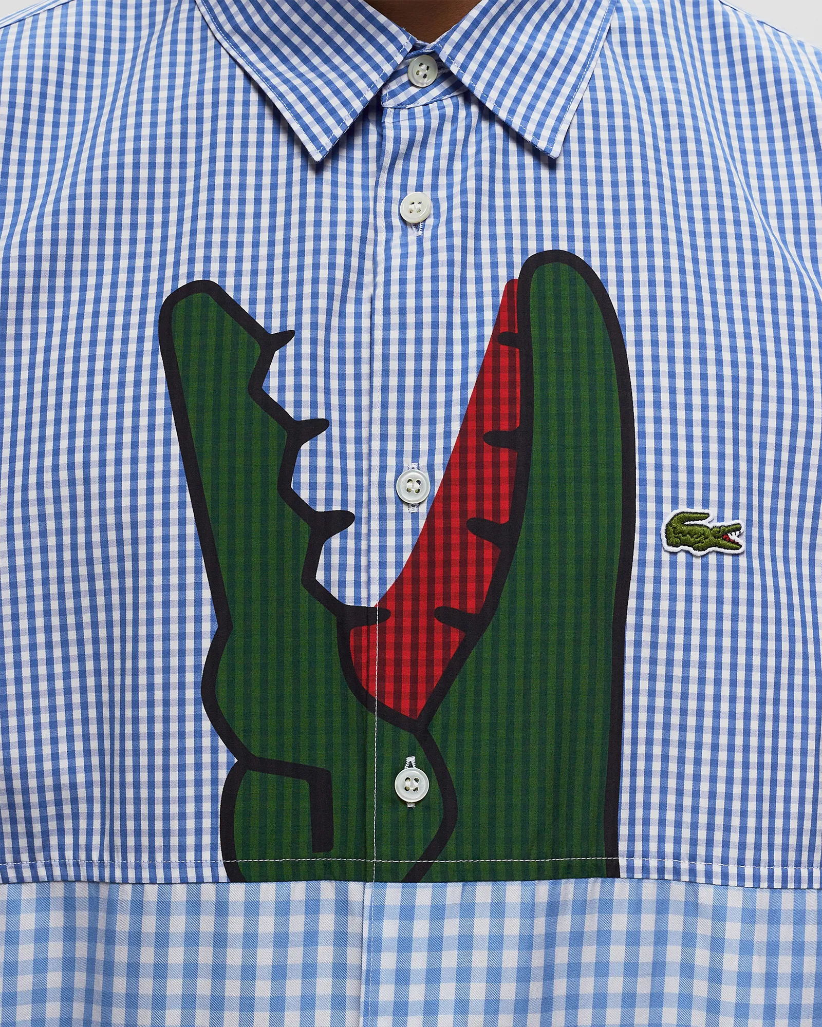 Comme des Garçons Shirt  X LACOSTE WOVEN SHIRT