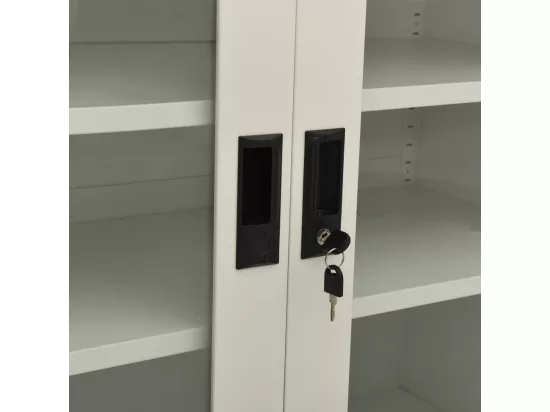Armoire de bureau Gris clair 90x40x105 cm Acier