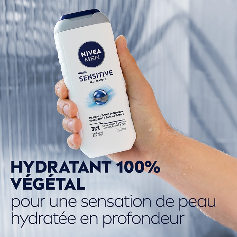Gel douche aux extraits de bambou - Peaux sensibles - Homme - 250 ml